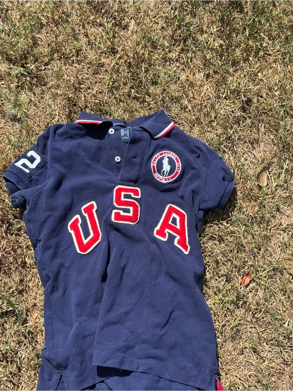 Ralph Lauren Navy 'USA' Polo Shirt